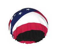 Ohio State Flag Cuffia da Doccia per Uomini Cap Donne Riutilizzabile Impermeabile Lungo Spessa Cura Dei Capelli Brevi Bambini Bagno