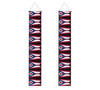 Ohio State Flag Laurea Portico Banner Decorazioni Appeso Cartello Riutilizzabile College Feste Cerimonie Porta d'ingresso