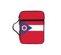 Ohio State Flag Print Bible Cover Custodia leggera per tablet durevole borsa per trucco astuccio per la chiesa scuola viaggi