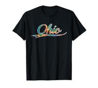 Ohio State Midwest Pride Tie Dye Vintage Varsity Maglietta