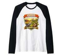 Ohio The Buckeye State Souvenir Memorabilia Visitatore Orgoglioso Maglia con Maniche Raglan