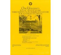 Ohio University 14 luglio - 20 agosto 1982. Terzo Istituto di cultura americana per studenti austriaci Stampa del poster dell'agenzia di informazione statunitense (18 x 24)