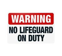 Ohio Warning No Lifeguard On Duty segnale, conforme allo stato dell'Ohio Pool Safety Code Segnali di avvertimento, segnale di sicurezza, uso per affari, strada, casa, parete, sicurezza, decorazione