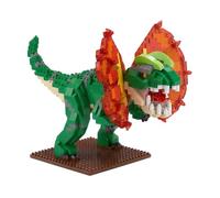 OHiZVZV Set da 1020 pezzi di dinosauro, modello dettagliato dilophosaurus con texture realistica, giocattolo educativo STEM per adulti e bambini dai 14 anni in su, verde