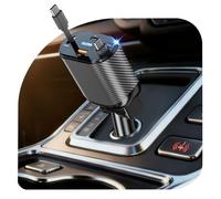 OHLPRO Accendisigari 4 in 1 USB-C retrattile per auto con 2 cavi di tipo C, caricatore rapido per cellulare, compatibile con iPhone 17 Pro Max/Air/Pro, iPad, Galaxy S25/S24/S23 e altro ancora