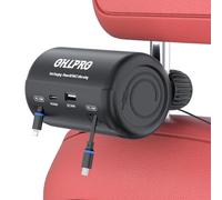 OHLPRO Caricabatterie per sedile posteriore auto con cavi retrattili, supporto poggiatesta per telefono e tablet, caricabatterie con USB-C PD30W e iOS PD20W, adattatore a 4 porte per Uber Taxi
