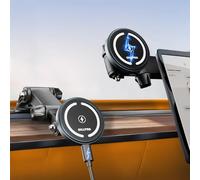 OHLPRO Supporto Auto MagSafe per iPhone 16 15 14 13 Pro Max, Caricabatterie Wireless 15W, Accessorio Auto Magnetico, Rotazione 360°, Base Adesiva per Tesla, Regalo per Uomini e Donne