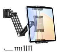 OHLPRO Supporto da parete per tablet, in alluminio, per iPad, girevole a 360°, con giunto rinforzato, supporto da parete per dispositivi iPad Pro Air Mini, Galaxy Tab