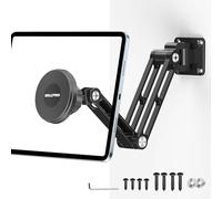 OHLPRO Supporto da parete per tablet magnetico in alluminio, girevole con giunto a 360°, compatibile con iPad Pro Air Mini, Galaxy Tab, iPhone, 4,7-13 pollici