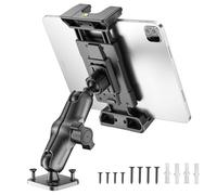 OHLPRO Supporto per tablet in alluminio con base per trapano ad alte prestazioni, supporto per iPad con braccio regolabile da 9,5 cm, compatibile con iPad Pro Mini Air Galaxy Tab Kindle Switch da 5 a