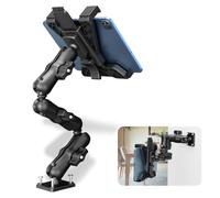 OHLPRO Supporto per tablet per camion, robusto supporto per iPad con base forata per auto, 360° regolabile a 3 bracci per iPad Pro, mini Samsung Tab, Nexus, ideale per scrivania, tablet da parete