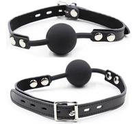 OHMAMA FETISH MORDAZA SILICONA con Correa Piel