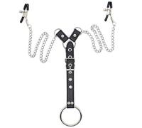 OhMama Fetish Nipple Clamps Cock Ring Set