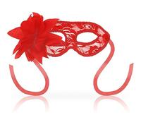 OHMAMA MASKS Antifaz con ENCAJES Y Flor - Rojo