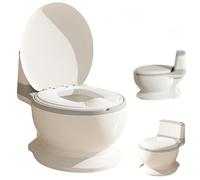 OHMG 3 in 1 Potty Training Toilette,Vasetto per bambini WC,Vero rumore da sciacqua,Apprendimento pulito, WC per bambini 18+ mesi, per un apprendimento della pulizia (grigio)