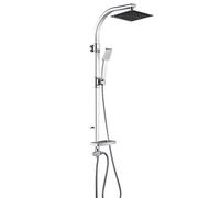 OHMG Colonna doccia con miscelatore monocomando, set doccia regolabile in altezza, doccetta e soffione doccia,per bagno