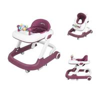 OHMG Girello Babywalker 5 in 1 Carrello di risveglio e passeggiata,Funzione basculante lettino con ruote,Luce,Musica,Tavolo da pranzo Girello pieghevole