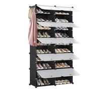 OHMG Mobiletto scarpa, 10 livelli di stoccaggio, 40 paia di ripiani, scarpiera, armadio con porta per ingresso soggiorno, camera da letto, mobile per scarpe da ingresso, scaffale per scarpe