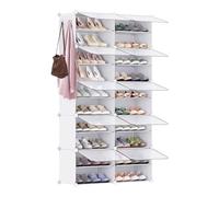 OHMG Mobiletto scarpa, 10 livelli di stoccaggio, 40 paia di ripiani, scarpiera, armadio con porta per ingresso soggiorno, camera da letto, mobile per scarpe da ingresso, scaffale per scarpe
