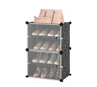 OHMG Mobiletto scarpa, 4 livelli, scarpiera, per 8 paia di scarpe, scarpiere, scarpiera da ingresso, soggiorno, camere e corridoi, armadio a scarpe