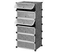 OHMG Mobiletto scarpa, 6 livelli, scarpiera, per 12 paia di scarpe, scarpiere, scarpiera da ingresso, soggiorno, camera da letto e corridoi, armadio a scarpe