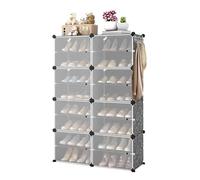 OHMG Mobiletto scarpa, 8 livelli, scarpiera, per 32 paia di scarpe, scarpiere, scarpiera da ingresso, soggiorno, camere e corridoi, armadio a scarpe