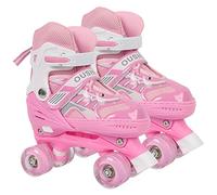 OHMG Pattini a rotelle regolabili per bambini, con 8 ruote di luce, 4 misure regolabili, miglior regalo per principianti, sport, ragazze e ragazzi, regalo di compleanno Natale, 3 - 8 anni