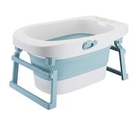 OHMG Vasca da bagno pieghevole,Vasca da bagno,Plastica PP di grado alimentare,Portativ Bagno bebe con piedini antiscivolo, Porta il tuo sgabello