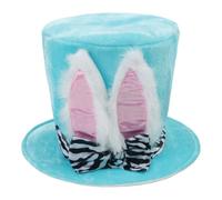 OhMill Cappello a cilindro con orecchie da coniglio, cappello da coniglio, cappello magico, accessorio per feste di Halloween e cosplay