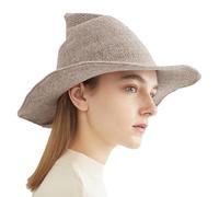 OhMill Cappello da strega unisex con pizzo affilato, berretto da strega, cappello per il tempo libero, in lana, per feste, cappelli da strega, costume da strega, accessori per Halloween, carnevale