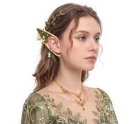 OhMill Costume da elfo con orecchie da elfo e fata, accessorio per cosplay | Orecchie a forma di fungo, con orecchie a punta, decorazione per feste per adulti, Halloween, carnevale, Natale