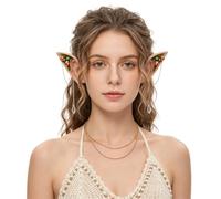 OhMill Costume da elfo con orecchie da elfo e fata, accessorio per cosplay | Orecchie a forma di fungo, con orecchie a punta, decorazione per feste per adulti, Halloween, carnevale, Natale