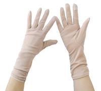 OhMill Guanti da sole lunghi da donna estivi guanti da guida in cotone touch screen a dita complete traspiranti antiscivolo guanto da ciclismo anti-UV estensibile per pesca escursionismo ciclismo