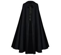 OhMill Mantello con Cappuccio Falciatrice Medievale Mantello Cosplay Halloween Mantelli Rinascimento Costume da scena per Halloween Bal Mascherato Carnevale 130CM