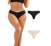 ohmydear Perizoma Donna Senza Cuciture Mutande Brasiliana 2/3 Pezzi Tanga Donna Seducente Slip Invisibili a Vita Bassa Thong Seamless Biancheria Intimo Elasticità