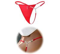ohmydear Perizoma Seducente a Filo G-String Strass Tanga Sexy Donna Chic Perizoma Biancheria Intima Donne Morbido Slip Bikini Mesh Tanga a Vita Bassa Intimo