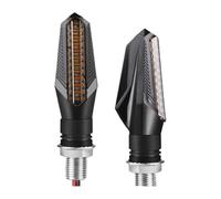 Ohocean Indicatori di Direzione per Motociclette, Nero e Ambra, LED, 12V, Compatibili con A&prilia SR 50, Tuono RS 125, Pegaso 650, Shiver 750, RS4, RS660, RS125, RS50, RSV4