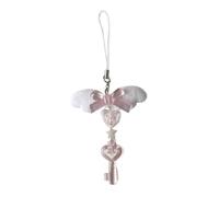 ohodhmnu Elegante catena Bowknot Bowknot perline telefono ciondolo catena portachiavi per auricolare libri borsa chiave