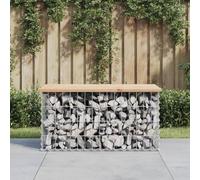 OHOOWOO Panca Giardino Design Gabbione 83x44x42 cm Legno Massello Pino,Panchina da Giardino in Legno Massello Robusta e Compatta Perfetta per Giardini, Cortili e Patii Arredamento da giardino