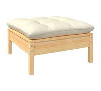 OHOOWOO Poggiapiedi da Giardino con Cuscino in Legno Massello di Pino,Poggiapiedi da giardino in legno di pino con cuscino Arredo versatile per relax e conversazioni Mobili e sedie da giardino