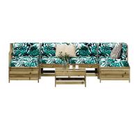 OHOOWOO Set Divani da Giardino 7 pz in Legno Impregnato di Pino Set di mobili