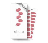 ohora 30 strisce per unghie in gel con tampone preparatorio, mini lima per unghie, asta di legno, kit iniziale fai da te, senza colla, senza soak-off, colore solido N Juliet