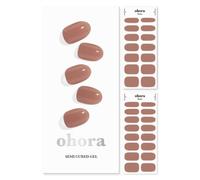 ohora Strisce per unghie in gel Semi Cured (N Bare Brick) - Funziona con ogni lampada per unghie, qualità salon, lunga durata, facili da applicare e rimuovere, con 2 cuscinetti prep, Nail File &