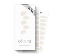 ohora Strisce per unghie in gel semipolimerizzato (N Cream Cotton) - Funziona con qualsiasi lampada per unghie, qualità professionale, lunga durata, facile da applicare e rimuovere - Bianco