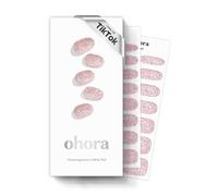 Ohora - Striscia per unghie in vero gel, 30 pezzi, con tampone di preparazione, mini lima per unghie, bastoncini di legno, kit per nail art fai da te, senza colla, non soak-off colore pieno