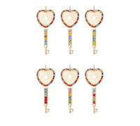 OHPHCALL 10 Pezzi Ciondolo Chiave Nero a Forma di Diamante in Lega fare Gioielli, Pendente Delicato e Semplice per Braccialetti e Collane, per Compleanni e Anniversari