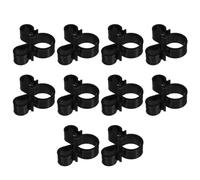 OHPHCALL 10 Pezzi Clip per Bottiglia Vino Doppio Foro, Plastico Nero | Accessorio per Candele e Bottiglie, Facile da Pulire, Protegge le Mani dal Calore, per Eventi e Compleanni