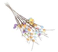 OHPHCALL 10 Pezzi di Ramo Artificiale Uova di Pasqua Finte Colorate, Decorazioni Primaverili per Centrotavola Pasquale e Composizioni Floreali, Rami Decorativi per Eventi e Arredamento