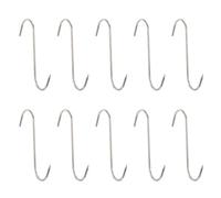 OHPHCALL 10 Pezzi Ganci a S in Acciaio Inossidabile per Lavorazione Carne, Facili da Pulire e Inserire, per Maiale e Oca in Cucina