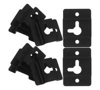 OHPHCALL 10 Pezzi Ganci da Parete per Altoparlante in Ferro Nero con Viti, Supporto Sicuro per Casse Acustiche, Risparmio Spazio Desktop, per Decorazione Casa